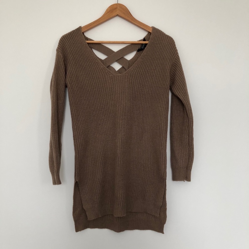 Criss Cross Back Knit Sweater